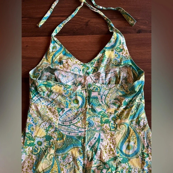 Vintage Paisley Retro Halter Dress - Picture 5 of 10